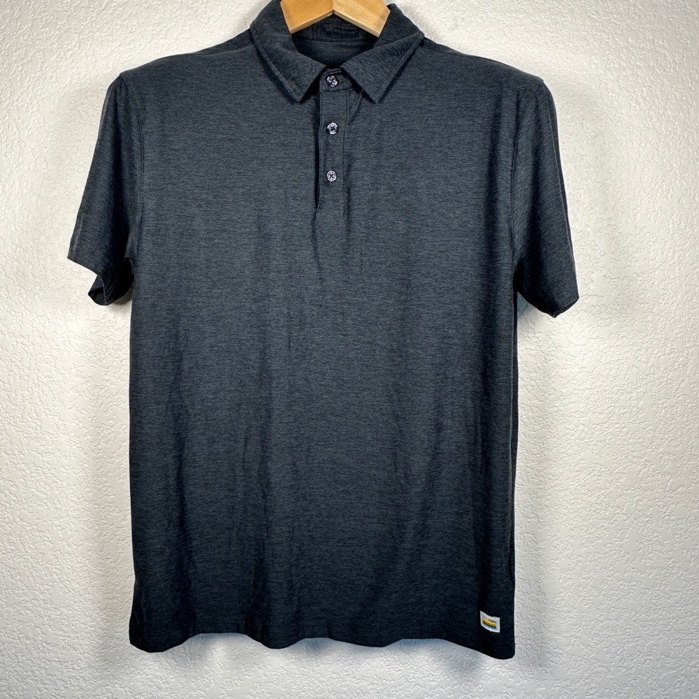 VUORI‎ Strato Tech Polo Heather Grey Athleisure V188 Performance Wicking SML